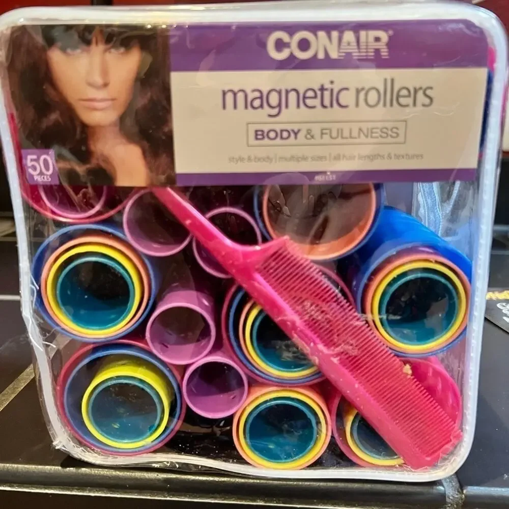 Conair Body & Long-Lasting Curls Magnetic Hair Rollers - 50 Count NWT